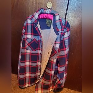Mens sherpa flannel jacket